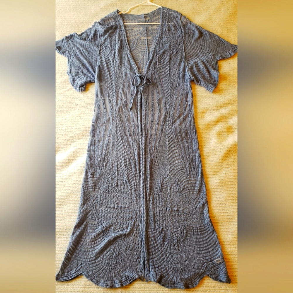 Lady's Gray Blue Maxi Shell